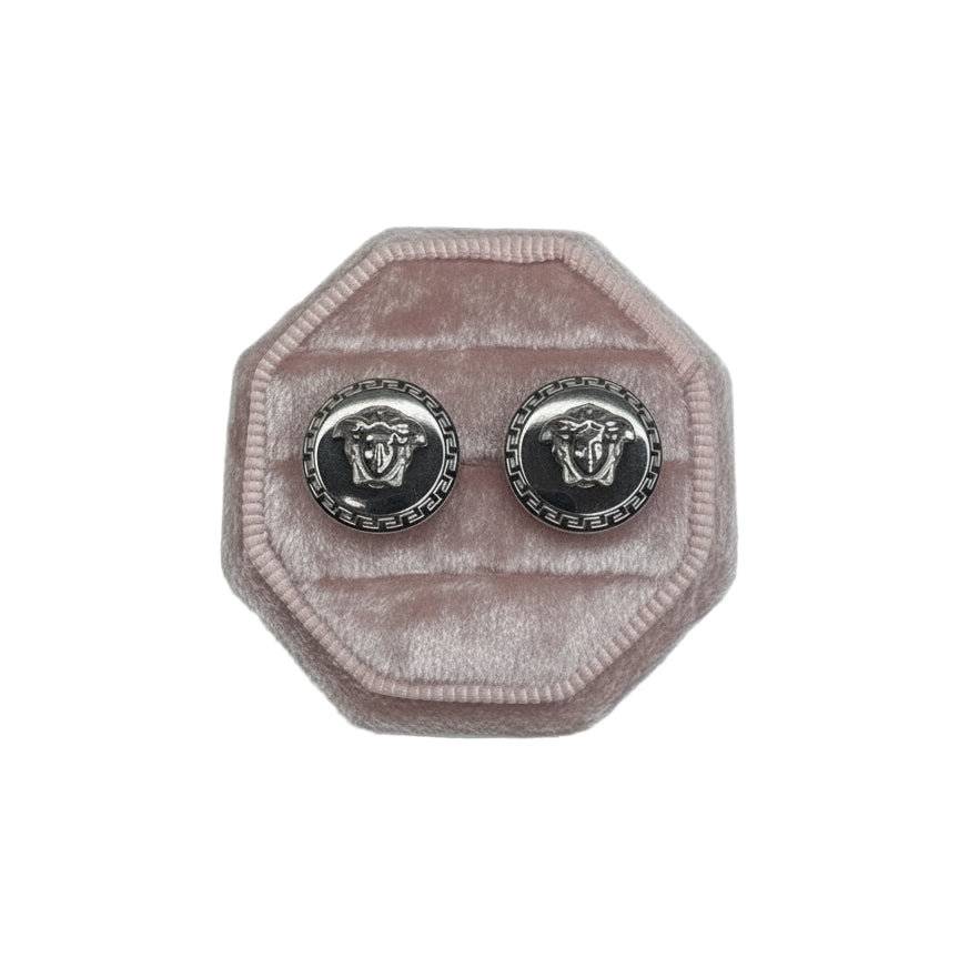 Engraved Versace Studs