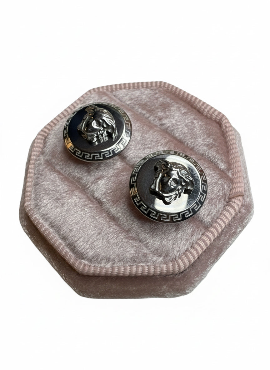 Engraved Versace Studs
