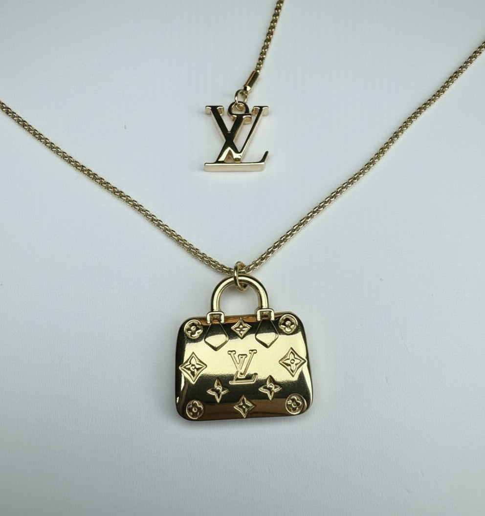 Double LV Charm Necklace