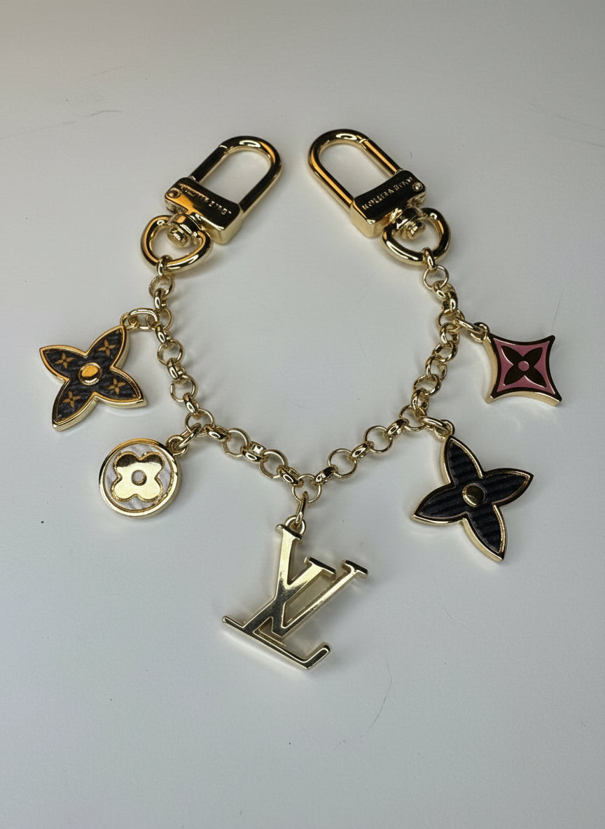 LV Double Sided Bag Charm