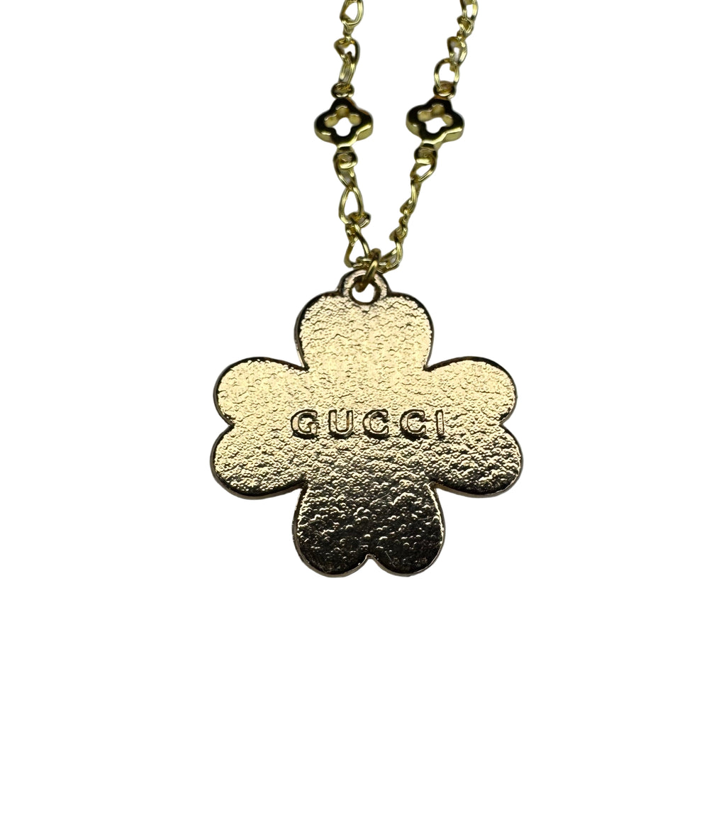 Gucci Pearl Clover Necklace
