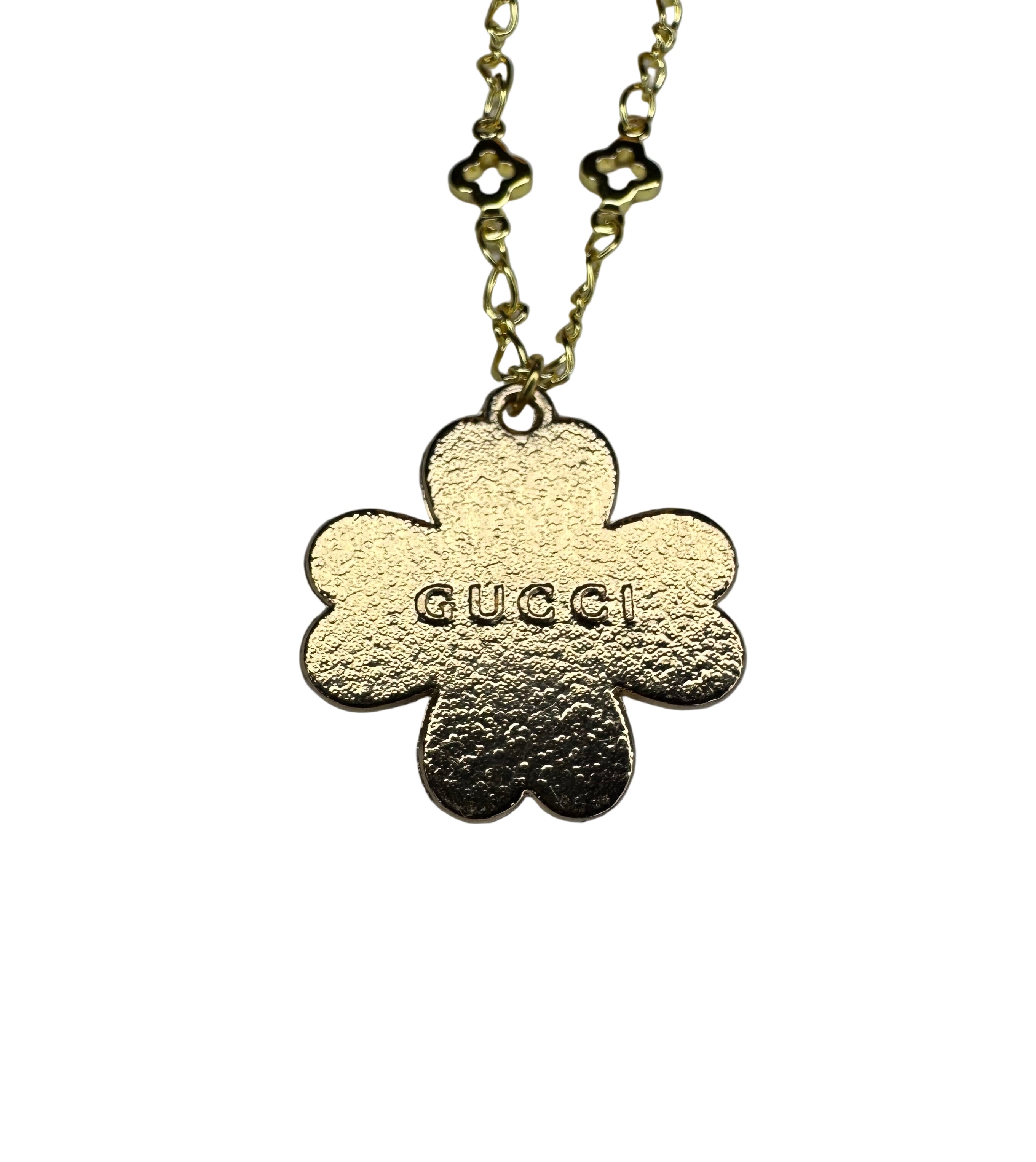 Gucci Pearl Clover Necklace